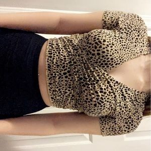 Brandy Melville leopard wrap top